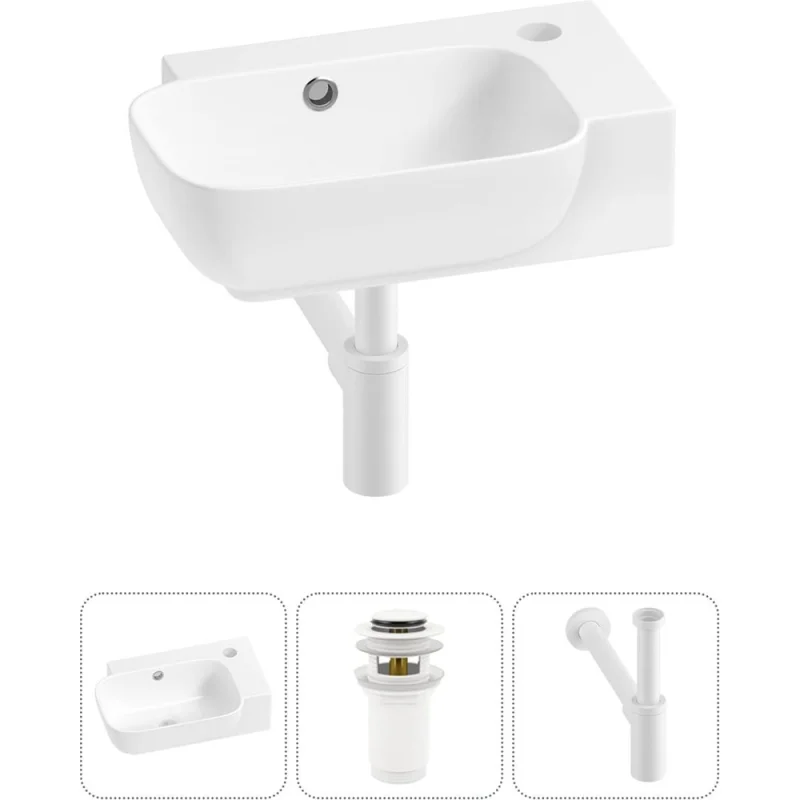 Комплект Wellsee 3 в 1 Lavinia Boho Bathroom Sink накладная/подвесная раковина 40x24 см 20216364R