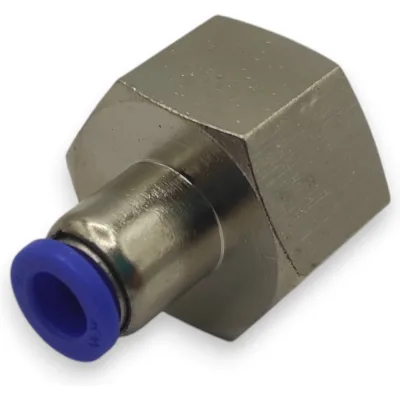 Фитинг цанговый прямой Контактная Механика G1/2, трубка 6мм KZPCF06-04G