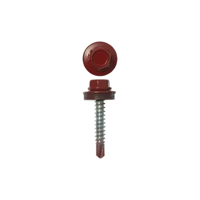 Саморез Доброга ШГК 5,5x19 RAL3003 Рубиново-красный 400 шт. ТД-00013119