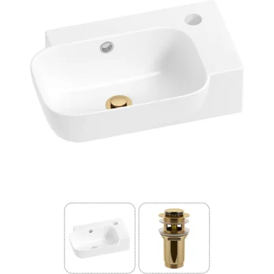 Комплект Wellsee 2 в 1 Lavinia Boho Bathroom Sink накладная/подвесная раковина 40x24 см 20216359R