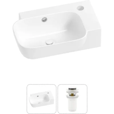 Комплект Wellsee 2 в 1 Lavinia Boho Bathroom Sink накладная/подвесная раковина 40x24 см 20216360R