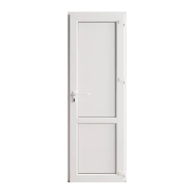 Металлопластиковая дверь VEKA 2050х800 мм алюминиевый порог белая правая глухая