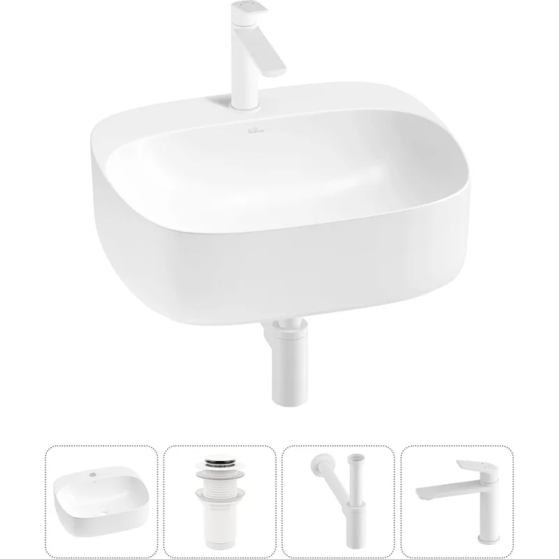 Набор Wellsee 4 в 1 Ideal накладная раковина 50x42 см 20214138R