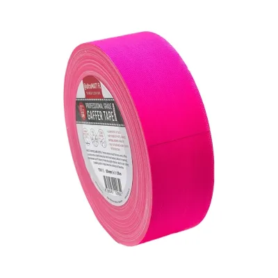 Клейкая лента DGTAPE ultraMATT - Гаффа тейп 50мм/50м - Розовый (светится в ультрафиолете) UMF50/50/P