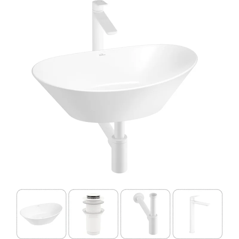 Набор Wellsee 4 в 1 Dulcet Tones накладная раковина 46x28 см 339002 20212228R