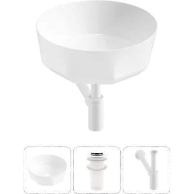 Комплект 3 в 1 Wellsee Lavinia Boho Bathroom Sink накладная раковина 42x42 см 3331109 20215796R