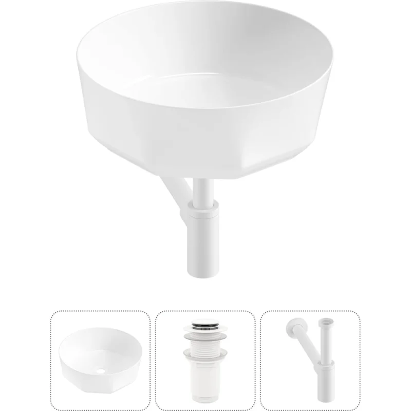 Комплект 3 в 1 Wellsee Lavinia Boho Bathroom Sink накладная раковина 42x42 см 3331109 20215796R