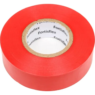 Изолента ПВХ Fortisflex 19x0.13 мм, 20 м, красный 90814