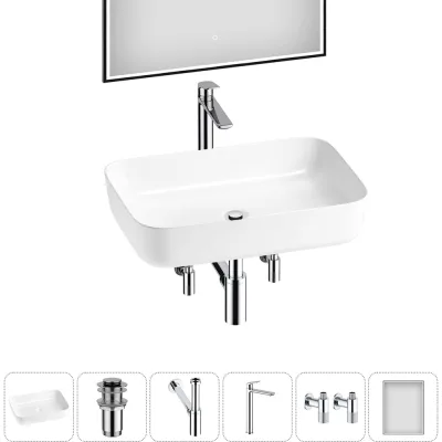 Набор Wellsee 6 в 1 Preen накладная раковина 60x42 см 329704000, 18 20218305R