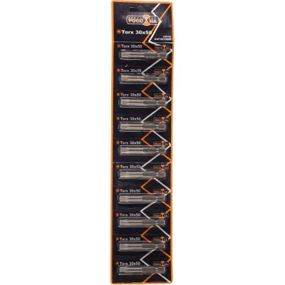Бита TORX (10 шт; T30; 50 мм; S2; магнитная) РОССНА Р860541