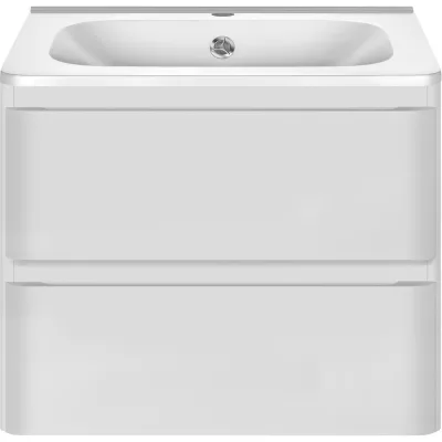 База под раковину VINCEA Vico 600 подвесная, 2 выкатных ящика soft close, G.White. VMC-2V600GW