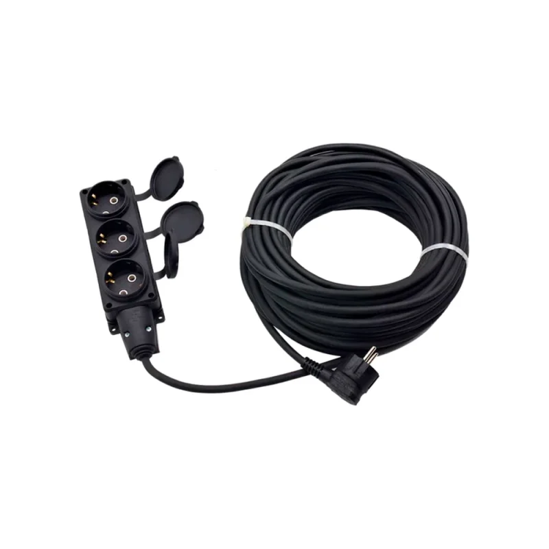 Силовой удлинитель GLANZEN 3 гнезда, КГ 3x1,5, IP44 арт. EC-30-012 00-00006577