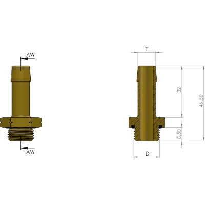 Штуцер прямой M16x1.5-11 мм ORPASAN ORP 4850