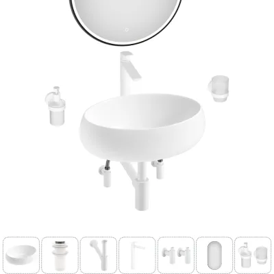 Комплект Wellsee 7 в 1 Lavinia Boho Bathroom Sink накладная раковина 50x36 см 3331108 20219256R