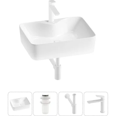 Комплект Wellsee 4 в 1 Lavinia Boho Bathroom Sink накладная раковина 48x37 см 3331110 20215266R