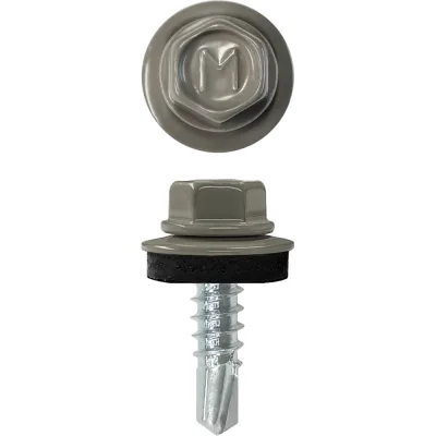 Кровельный саморез Daxmer 4,8x19 RAL 7005 сверло №2, 400 шт 00000311415