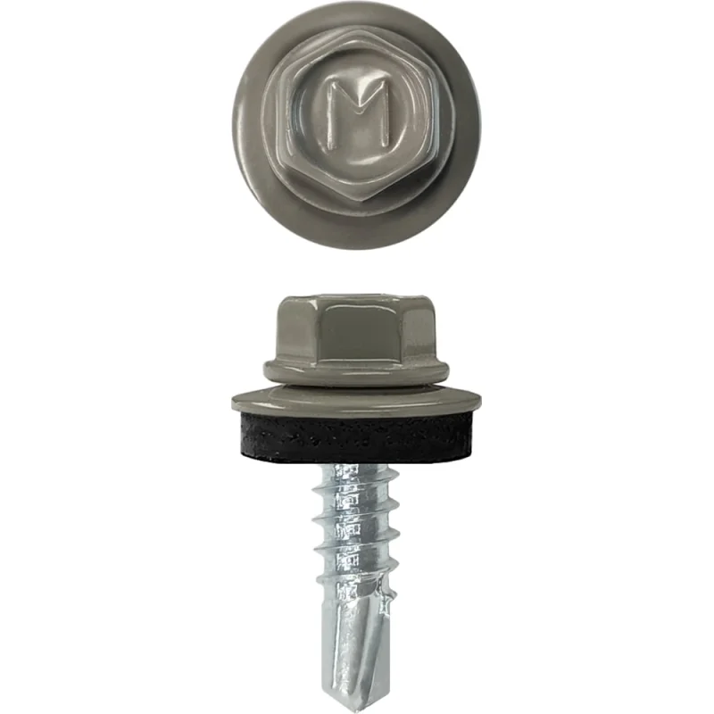 Кровельный саморез Daxmer 4,8x19 RAL 7005 сверло №2, 400 шт 00000311415