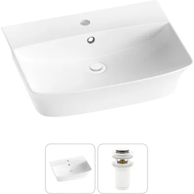 Комплект Wellsee 2 в 1 Lavinia Boho Bathroom Sink накладная/подвесная раковина 55x42 см 20216780R