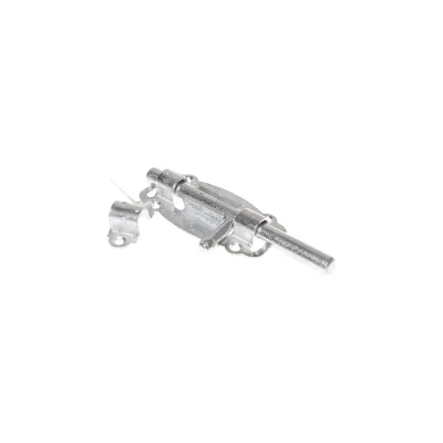 Дверная задвижка STARFIX круглая, 100 мм, белый цинк SMP-55778-1