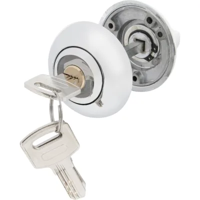 Ручка поворотная с фиксацией ключом AJAX BK6.FIX.JR CP-8 хром 49817