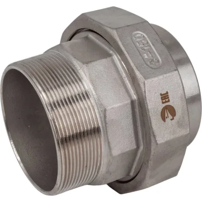 Американка NEWKEY c/нр нержавеющая сталь AISI304 DN80 (3), (CF8), PTFE, PN16 NK-AW/M80/4