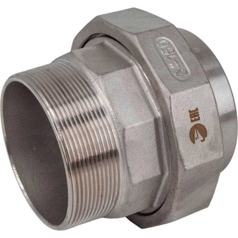 Американка NEWKEY c/нр нержавеющая сталь AISI304 DN80 (3), (CF8), PTFE, PN16 NK-AW/M80/4