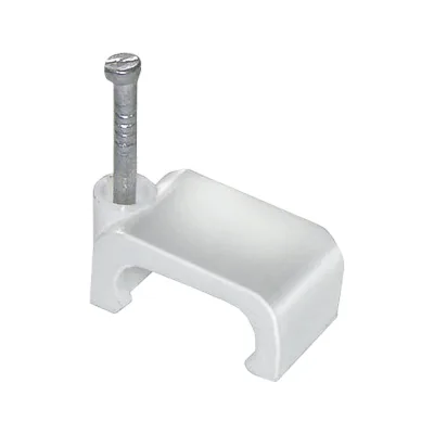 Скоба IEK 4 мм плоская пластиковая (100шт) USK21-04-100