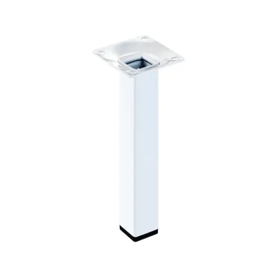 Ножка Tech-Krep 25х25х200 квадратная, нерегул, белый (4шт) - пакет /Zitar 154503