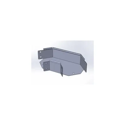 Угол горизонтальный замковый CABLIDERTRAYS 90 град, оцинкованный ЛМЗУ-400х100-1,5-90
