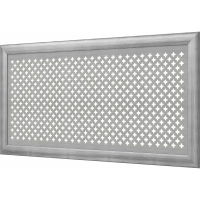 Декоративный экран для радиаторов и батарей Cosca Decor Модерн 600x1200 мм, дуб серый, готика, с рамкой СПБ072552