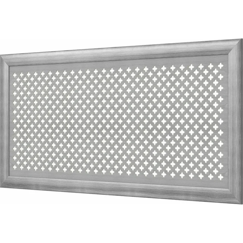 Декоративный экран для радиаторов и батарей Cosca Decor Модерн 600x1200 мм, дуб серый, готика, с рамкой СПБ072552