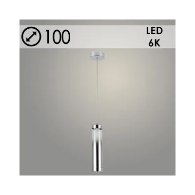 Подвес Росток 2662/1HQ CH+SM хром, 1x8W, LED, 6000К, d100, h1000, GNV24 988383176