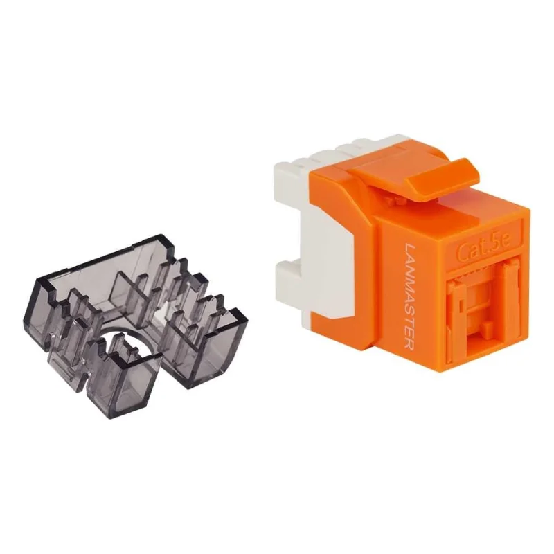 ΠΠΎΠ΄ΡΠ»Ρ Keystone LANMASTER RJ45, Π½Π΅ΡΠΊΡΠ°Π½ΠΈΡΠΎΠ²Π°Π½Π½ΡΠΉ, ΠΊΠ°Ρ.5E, ΡΠΎ Π²ΡΡΡΠΎΠ΅Π½Π½ΠΎΠΉ ΡΡΠΎΡΠΊΠΎΠΉ, 180 Π³ΡΠ°Π΄ΡΡΠΎΠ², ΠΎΡΠ°Π½ΠΆΠ΅Π²ΡΠΉ LAN-OK45U5E/180R-OR