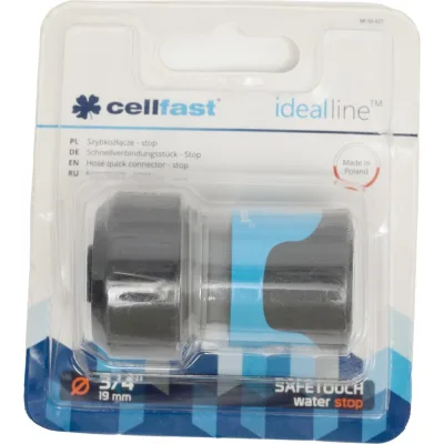 Коннектор - стоп SAFETOUCH IDEAL 3/4'' Cellfast 50-627