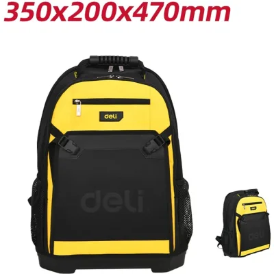 Рюкзак для инструментов DELI с жестким пластиковым дном DL586122 (350х200х470мм, 3 отделения, 10 карманов, ткань Oxford 600D) 209060