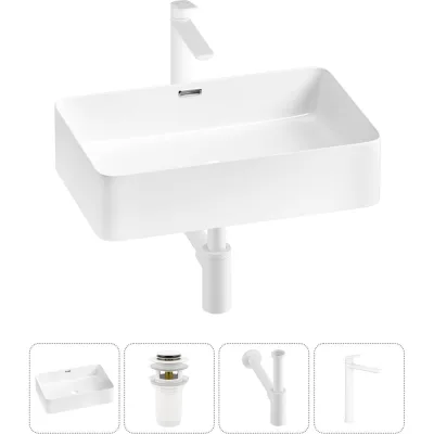 Комплект Wellsee 4 в 1 Lavinia Boho Bathroom Sink накладная раковина 48x31 см 20215218R