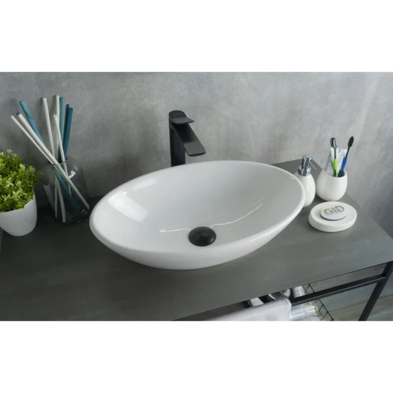 Раковина накладная Gid N9021 белая 52x32x14 51109