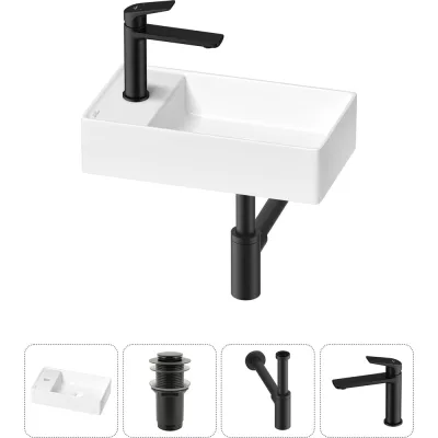 Мини-раковина для ванной комнаты или туалета Wellsee WC Area в наборе 4 в 1 20213803R