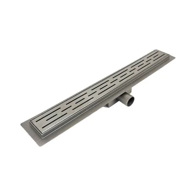 Желоб душевой ESBANO Meta решетка RAIN оружейная сталь длина 80 см ESTRMETRAIN80GM