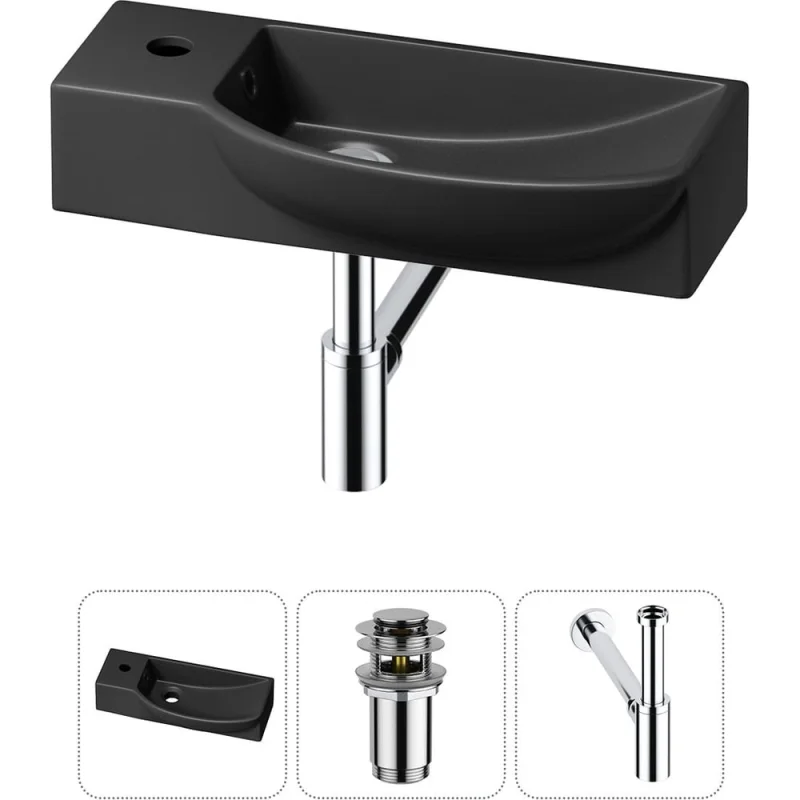 Комплект Wellsee 3 в 1 Lavinia Boho Bathroom Sink накладная/подвесная раковина 50x24 см 20216152R