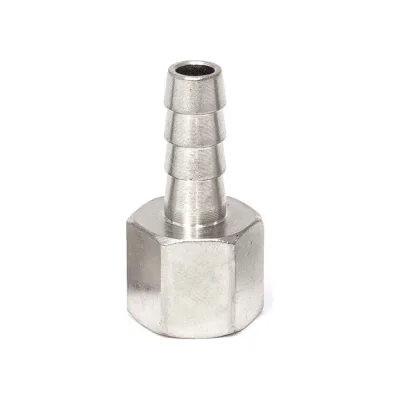Резьбовой штуцер ёлочка PI TOOLS SH-E8-1/4F под шланг D8. Арт. 7747