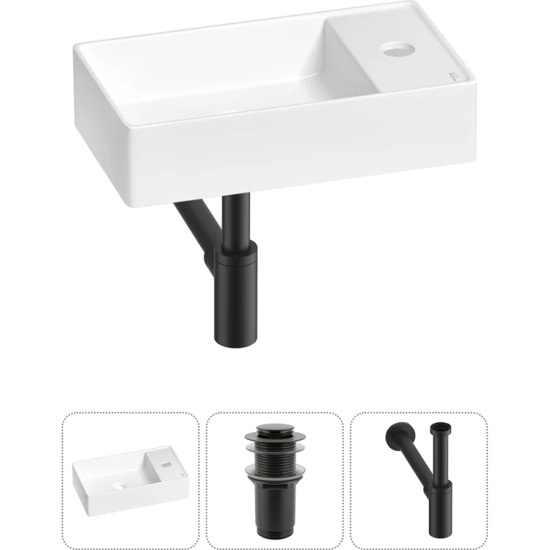 Мини-раковина для ванной комнаты или туалета Wellsee WC Area в наборе 3 в 1 20213615R
