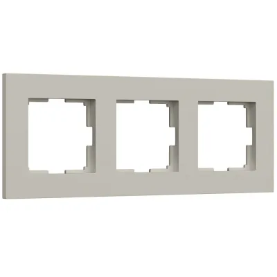 Рамка Werkel Slab трехместная дымчатая софт (a071626)
