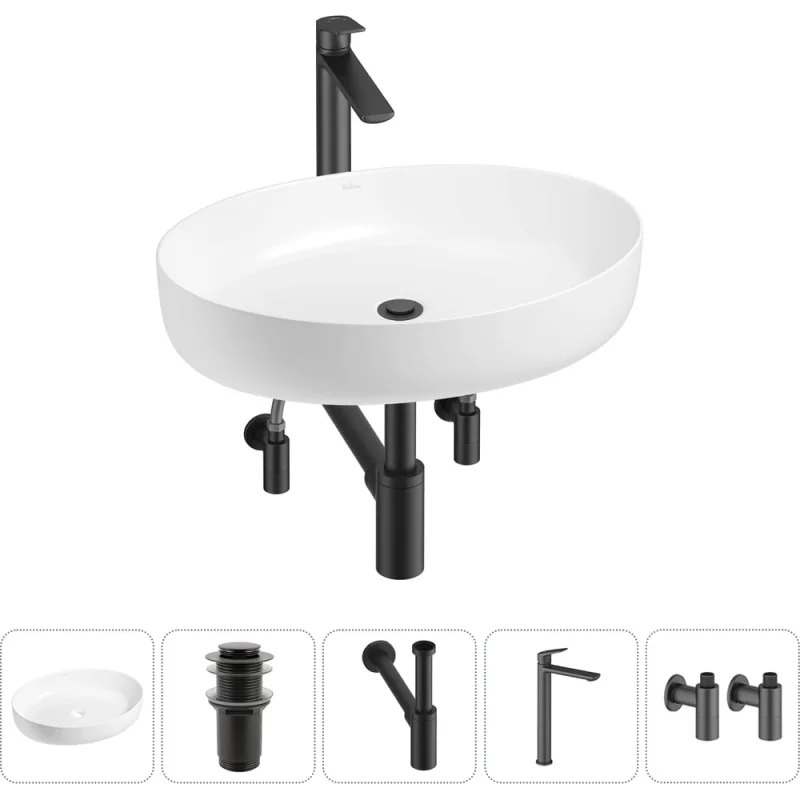 Набор Wellsee 5 в 1 Belle Spa 3.0 накладная раковина 55x41 см 20212674R
