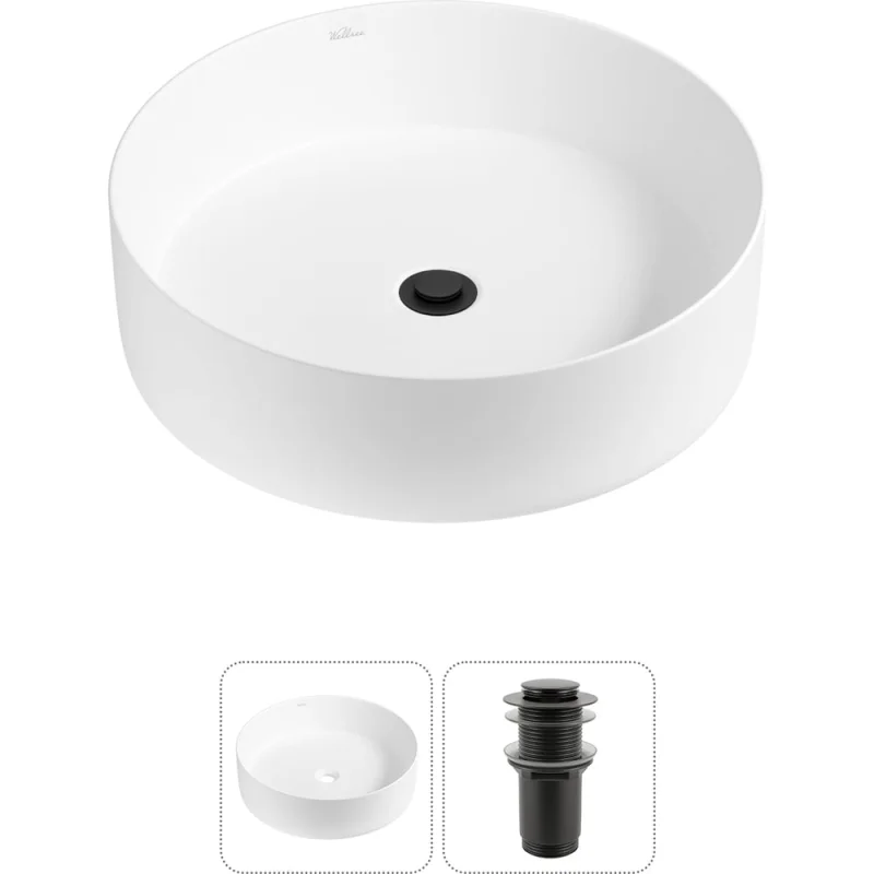 Набор Wellsee 2 в 1 Coax накладная раковина 36x36 см 20213928R