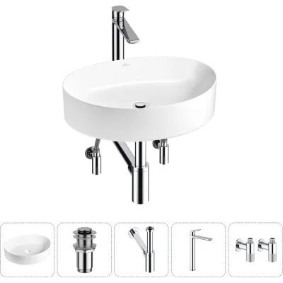 Набор Wellsee 5 в 1 Belle Spa 2.0 накладная раковина 50x38 см 20212589R
