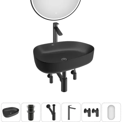 Набор Wellsee 6 в 1 Belle Spa 3.0 накладная раковина 55x40 см 20218526R