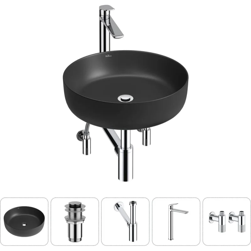 Набор Wellsee 5 в 1 Belle Spa 3.0 накладная раковина 44x44 см 20212658R
