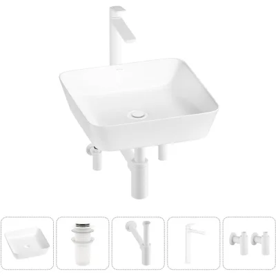 Набор Wellsee 5 в 1 Cromulent накладная раковина 44x44 см 20213561R