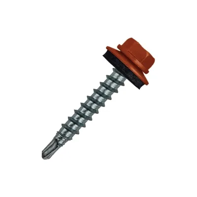 Кровельный саморез Rizzel 4,8x70 RAL 8029, сверло №1, 100 шт. 00000399883